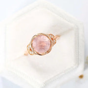Anello di quarzo rosa ecomboutique166