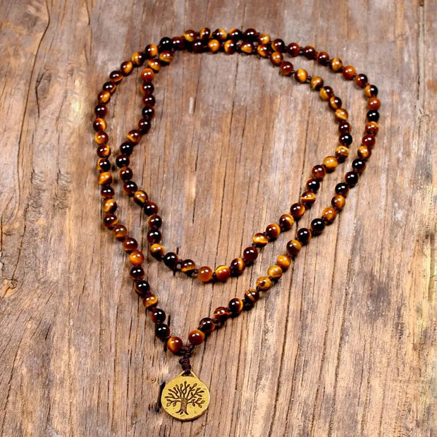 Collana "Tree of Life" in Tiger Eye ecomboutique166